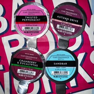 White Barn Car Fragrance Refill Collection - Pink, Red, Green, Blue